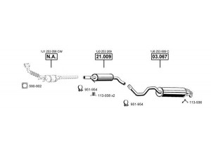 ASMET SE192100 išmetimo sistema 
 Išmetimo sistema -> Išmetimo sistema, visa