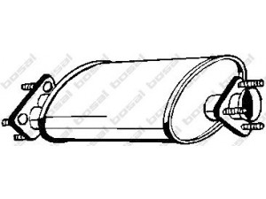 BOSAL 235-235 priekinis duslintuvas 
 Išmetimo sistema -> Duslintuvas
1271527