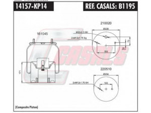 CASALS B1195 dėklas, pneumatinė pakaba
21221307, A9463281401