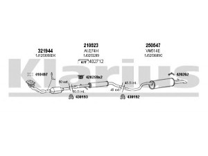 KLARIUS 780027E išmetimo sistema 
 Išmetimo sistema -> Išmetimo sistema, visa