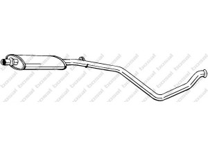 BOSAL 282-795 vidurinis duslintuvas 
 Išmetimo sistema -> Duslintuvas
1717.37, 1717.48