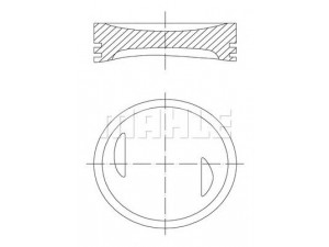 MAHLE ORIGINAL 643 03 02 stūmoklis 
 Variklis -> Cilindrai/stūmokliai