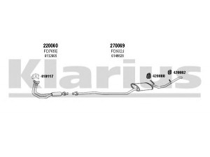 KLARIUS 360518E išmetimo sistema 
 Išmetimo sistema -> Išmetimo sistema, visa