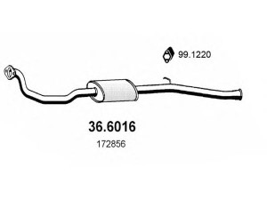 ASSO 36.6016 vidurinis duslintuvas 
 Išmetimo sistema -> Duslintuvas
172856