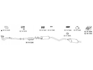 HJS Op_309 išmetimo sistema 
 Išmetimo sistema -> Išmetimo sistema, visa