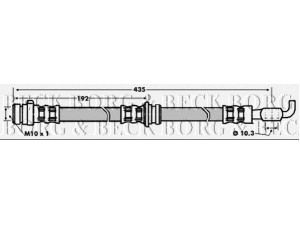 BORG & BECK BBH6038 stabdžių žarnelė 
 Stabdžių sistema -> Stabdžių žarnelės
97134830, 8944033223, 4301615, 562304