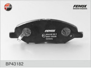 FENOX BP43182 stabdžių trinkelių rinkinys, diskinis stabdys 
 Techninės priežiūros dalys -> Papildomas remontas
41060AX085, 41060RN22A, AY040NS110