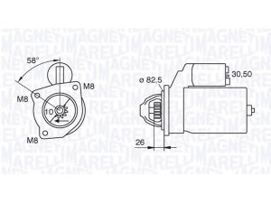 MAGNETI MARELLI 063521100250 starteris 
 Elektros įranga -> Starterio sistema -> Starteris
1110025, 111025, 46231601, 5997309