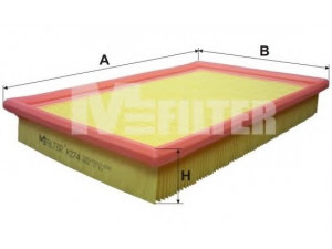 MFILTER K 274 oro filtras 
 Filtrai -> Oro filtras
16546-0B000, 1L0 129 620 B, 1LO 129 620 B