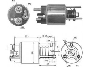 MAGNETI MARELLI 940113050016 solenoidinis jungiklis, starteris
95FB11000BC