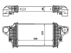 NRF 30464 tarpinis suslėgto oro aušintuvas, kompresorius 
 Variklis -> Oro tiekimas -> Įkrovos agregatas (turbo/superįkrova) -> Tarpinis suslėgto oro aušintuvas
1645001900, 2515000000, A1645001900