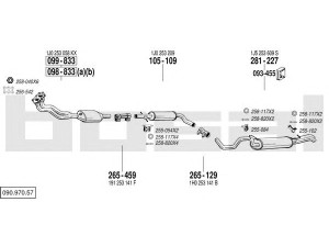 BOSAL 090.970.57 išmetimo sistema 
 Išmetimo sistema -> Išmetimo sistema, visa