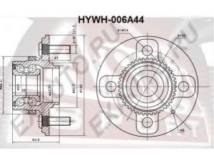 ASVA HYWH-006A44 rato stebulė 
 Ašies montavimas/vairavimo mechanizmas/ratai -> Rato stebulė/montavimas -> Rato stebulė
52710-25100, 52710-25101