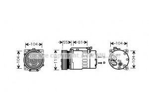 AVA QUALITY COOLING VWK270 kompresorius, oro kondicionierius
7D0820805D, 7D0820805J