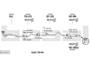 BOSAL 060.295.87 išmetimo sistema 
 Išmetimo sistema -> Išmetimo sistema, visa