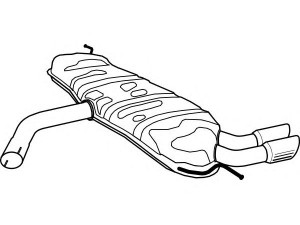 FENNO P1297 galinis duslintuvas 
 Išmetimo sistema -> Duslintuvas
1K6253609AT, 1K6253609CG