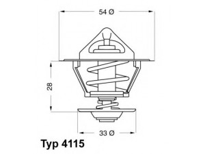 WAHLER 4115.92D termostatas, aušinimo skystis 
 Aušinimo sistema -> Termostatas/tarpiklis -> Thermostat
13 38 046, 13 38 046, 90 009 956