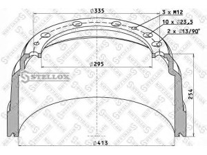 STELLOX 85-00018-SX stabdžių būgnas
392390