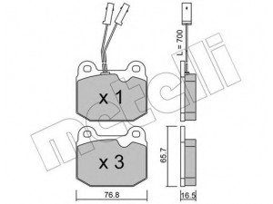 METELLI 22-0013-0 stabdžių trinkelių rinkinys, diskinis stabdys 
 Techninės priežiūros dalys -> Papildomas remontas
60778470