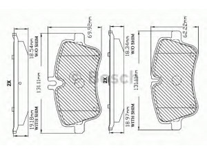 BOSCH F 03B 150 306 stabdžių trinkelių rinkinys, diskinis stabdys 
 Techninės priežiūros dalys -> Papildomas remontas
003 420 26 20, 003 420 60 20, A 003 420 26 20