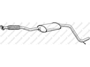 BOSAL 285-635 vidurinis duslintuvas 
 Išmetimo sistema -> Duslintuvas
1011086, 6996211, 7116121