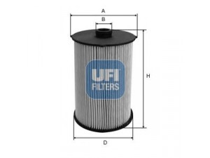 UFI 26.043.00 kuro filtras 
 Techninės priežiūros dalys -> Papildomas remontas
5801439820, 504350911, 5801439820