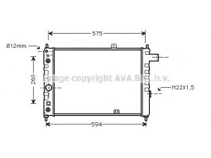 AVA QUALITY COOLING OL2051 radiatorius, variklio aušinimas 
 Aušinimo sistema -> Radiatorius/alyvos aušintuvas -> Radiatorius/dalys
03049251, 1302193, 1302194, 90128775