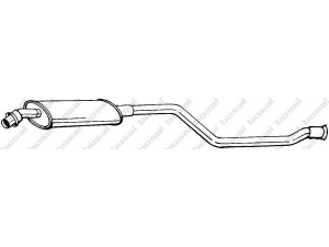 BOSAL 283-505 vidurinis duslintuvas 
 Išmetimo sistema -> Duslintuvas
1717.98