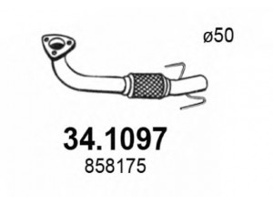 ASSO 34.1097 išleidimo kolektorius 
 Išmetimo sistema -> Išmetimo vamzdžiai
24447470, 858175