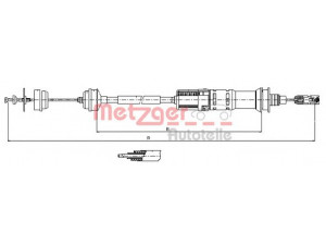 METZGER 11.3923 sankabos trosas 
 Dviratė transporto priemonės -> Kabeliai ir tachometro velenaai -> Sankabos trosas
1476128080, 2150.P6