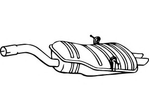 FENNO P1575 galinis duslintuvas 
 Išmetimo sistema -> Duslintuvas
18101437601, 18101733903