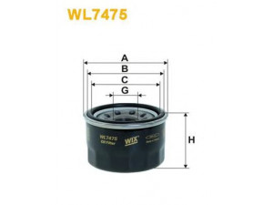WIX FILTERS WL7475 alyvos filtras 
 Filtrai -> Alyvos filtras
1230A040