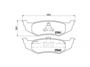 BREMBO P 11 010 stabdžių trinkelių rinkinys, diskinis stabdys 
 Techninės priežiūros dalys -> Papildomas remontas
05011631AA, 05018208AA, 05019767AA