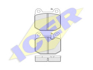 ICER 180307 stabdžių trinkelių rinkinys, diskinis stabdys 
 Techninės priežiūros dalys -> Papildomas remontas
33 11 1 150 523, 34 11 1 117 002