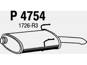 FENNO P4754 galinis duslintuvas 
 Išmetimo sistema -> Duslintuvas
1726-AN, 1726-R3