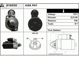 EDR 918250 starteris 
 Elektros įranga -> Starterio sistema -> Starteris
046911023B, 046911023BX, 069911023BX