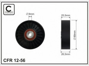 CAFFARO 12-56 kreipiantysis skriemulys, V formos rumbuotas diržas 
 Diržinė pavara -> V formos rumbuotas diržas/komplektas -> Laisvasis/kreipiamasis skriemulys
9135699