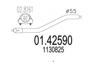 MTS 01.42590 išleidimo kolektorius 
 Išmetimo sistema -> Išmetimo vamzdžiai
1130825