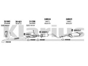 KLARIUS 310037E išmetimo sistema 
 Išmetimo sistema -> Išmetimo sistema, visa