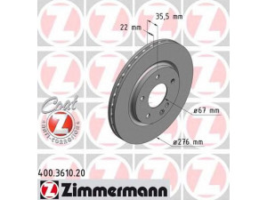 ZIMMERMANN 400.3610.20 stabdžių diskas 
 Dviratė transporto priemonės -> Stabdžių sistema -> Stabdžių diskai / priedai
168 421 0612