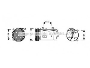 AVA QUALITY COOLING VWAK164 kompresorius, oro kondicionierius 
 Oro kondicionavimas -> Kompresorius/dalys
7D0820805