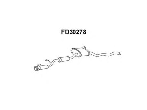 VENEPORTE FD30278 priekinis duslintuvas 
 Išmetimo sistema -> Duslintuvas
6190310, 6519925