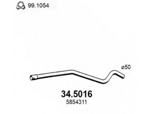 ASSO 34.5016 išleidimo kolektorius 
 Išmetimo sistema -> Išmetimo vamzdžiai
13210777, 5854311
