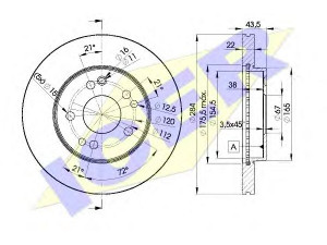 ICER 78BD7200-2 stabdžių diskas 
 Stabdžių sistema -> Diskinis stabdys -> Stabdžių diskas
124 421 16 12, 124 421 27 12, 129 421 03 12