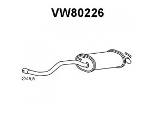 VENEPORTE VW80226 galinis duslintuvas 
 Išmetimo sistema -> Duslintuvas
1J6253609AA, 1J6253609AN, 1J6253609C