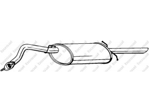 BOSAL 278-875 galinis duslintuvas 
 Išmetimo sistema -> Duslintuvas
96182257, 96290793