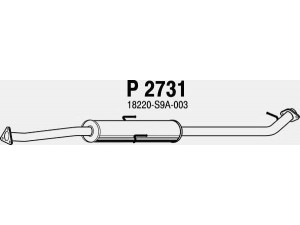 FENNO P2731 vidurinis duslintuvas 
 Išmetimo sistema -> Duslintuvas
18220-SCAE02, 18220-SCAE05