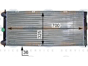 HELLA 8MK 376 775-551 radiatorius, variklio aušinimas 
 Aušinimo sistema -> Radiatorius/alyvos aušintuvas -> Radiatorius/dalys
33D 121 251