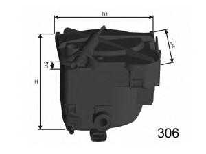 MISFAT F110 kuro filtras 
 Techninės priežiūros dalys -> Papildomas remontas
13327804958, 190167, 190178, 190181