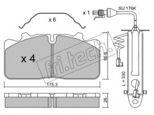 fri.tech. 598.2W stabdžių trinkelių rinkinys, diskinis stabdys 
 Techninės priežiūros dalys -> Papildomas remontas
1436901